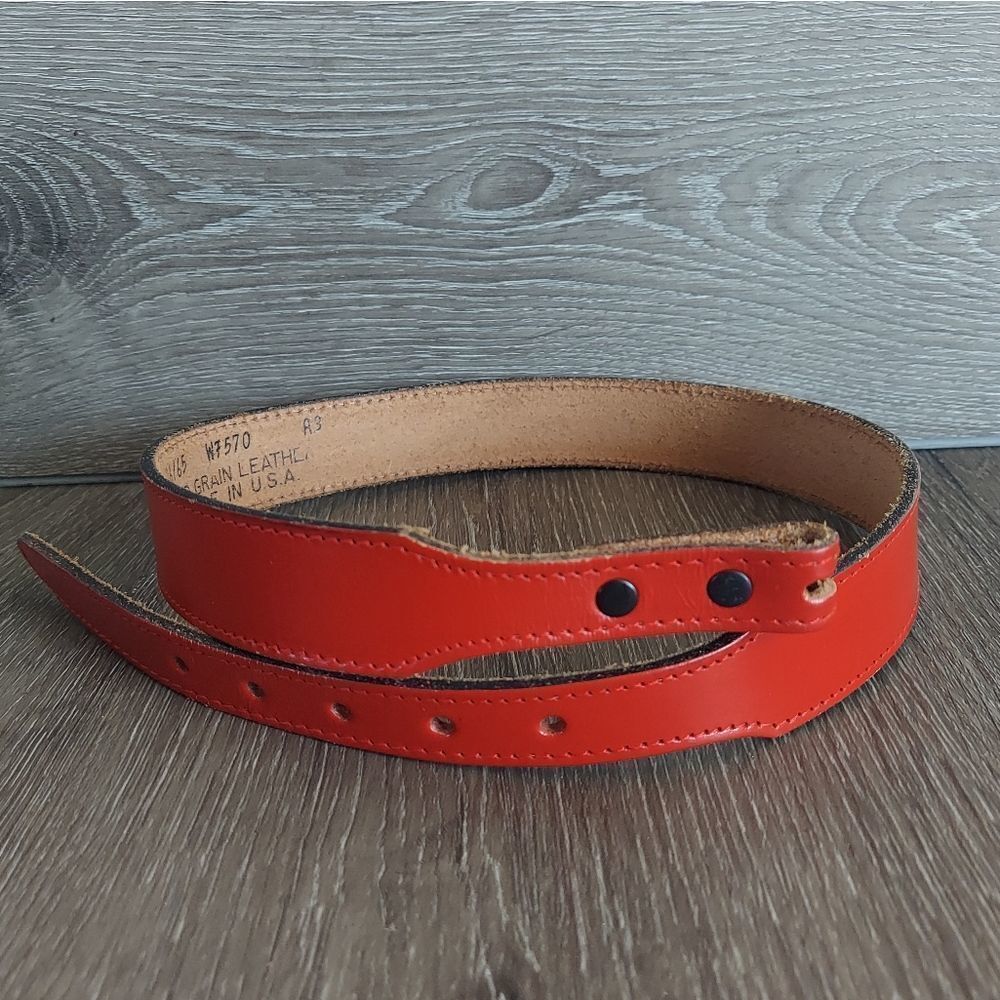 Red Leather Belt Sz 26